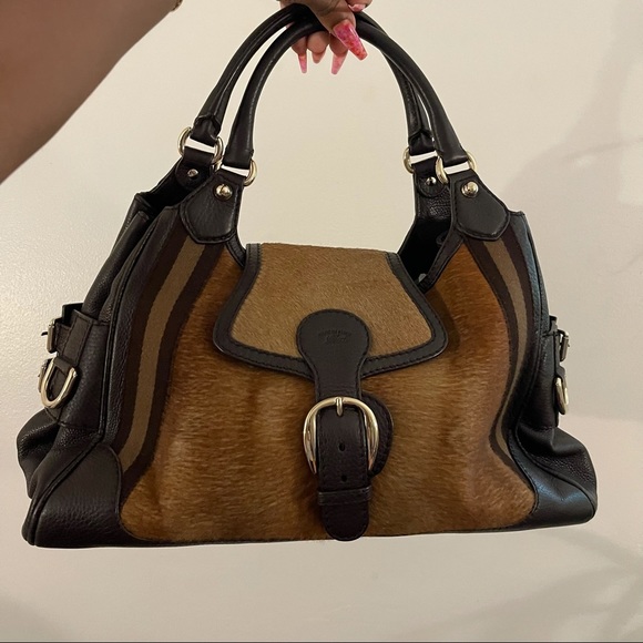 Authentic Gucci large leather horsebit hobo bag - Picture 7 of 8